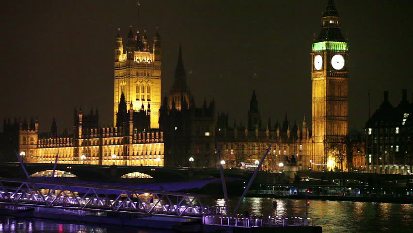 London Skyline At Night With Stock Footage Video 100 Royalty Free Shutterstock