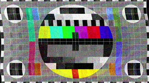 TV Noise 0958: TV Test Card malfunction (Video Loop).