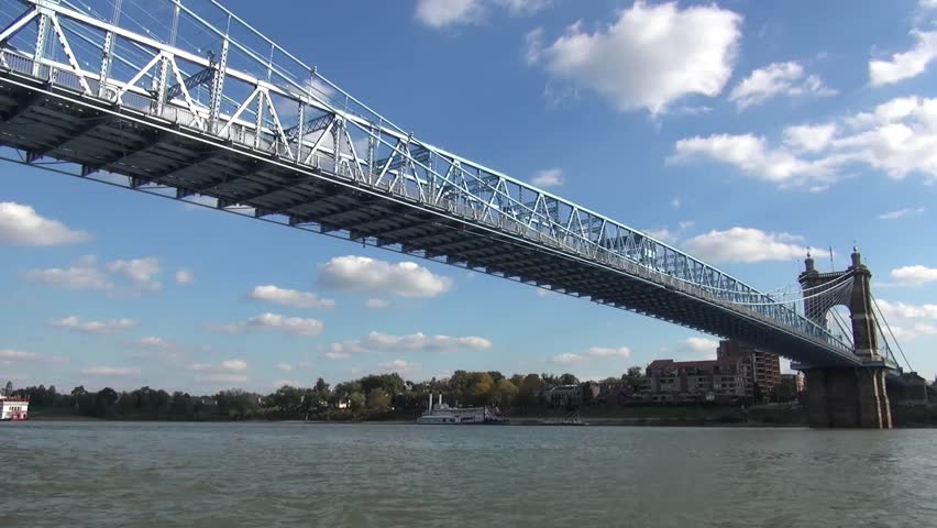 Great view on an old Bridge over Ohio River