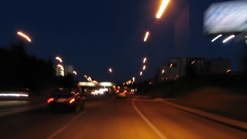 driving the city at night