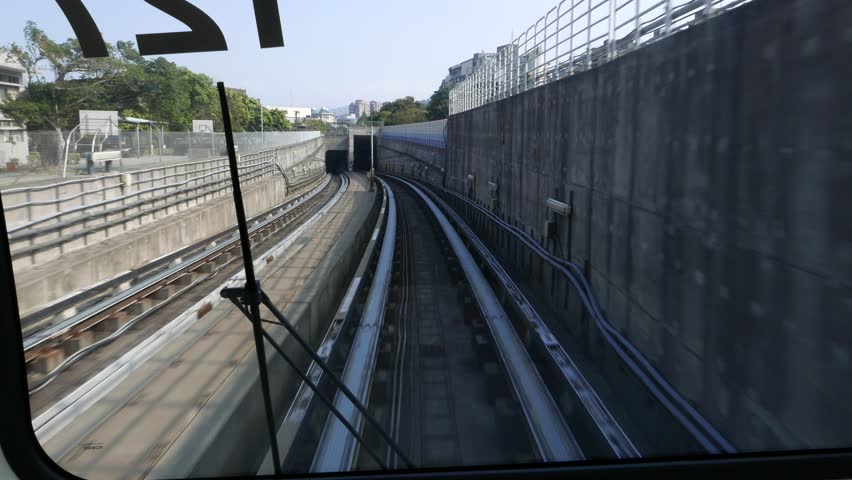 Train Entering Tunnel, Pov View Stock Footage Video (100% Royalty-free ...