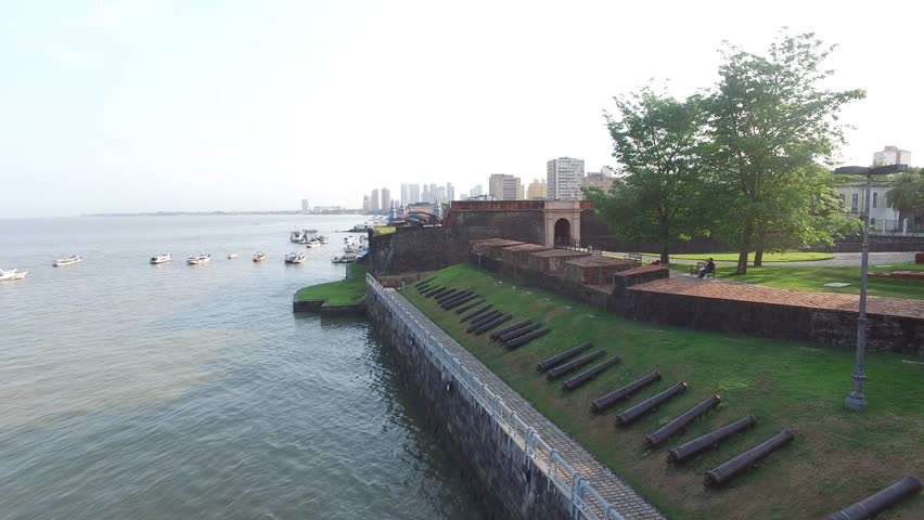 Aerial View Ver-o-peso market in Belém do Pará City - Brazil