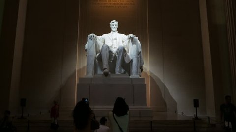 WASHINGTON, DISTRICT OF COLUMBIA, USA- SEPTEMBER 10, 2015: walking into the interior of the lincoln memorial in washington, dc