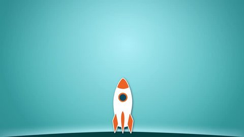 Shape animation of rocket launch from the ground