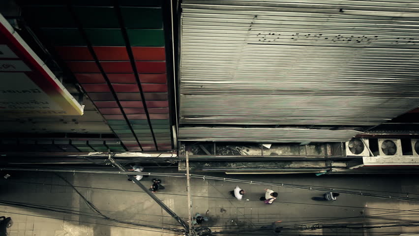 Bangkok city pedestrians in slow motion