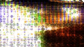 Video Background 1434: Abstract digital data forms pulse and flicker (Video Loop).