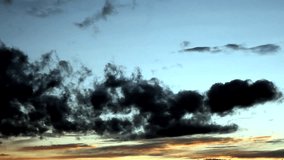 Time Lapse clip of clouds in the sundown