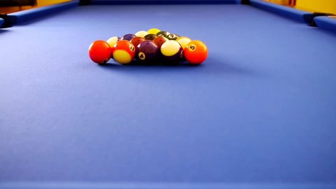 a guy plays a billiard match - time lapse of full game