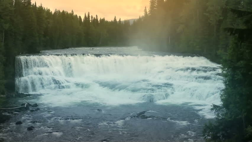 Beautiful Dawson Falls in Wells Gray Provincial Park, B.C. Canada