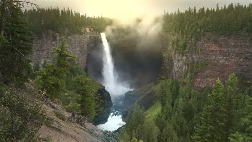 Beautiful Helmcken Falls in Wells Gray Provincial Park, B.C. Canada