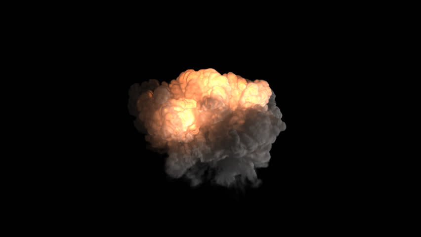 Bomb Explosion Rendered in Png Stock Footage Video (100% Royalty-free