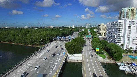 Stockbridge Key Biscayne Florida aerial video