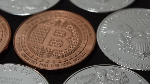     Technology Computers Online Payment Bitcoin Investment Silver Bullion Coins - Sliding to Right