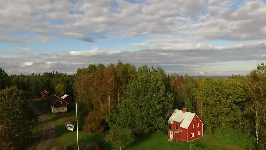 Aerial View Lake Superior Duluth MN Cloudy Late Summer - Drone Video Camera Slowly Ascending