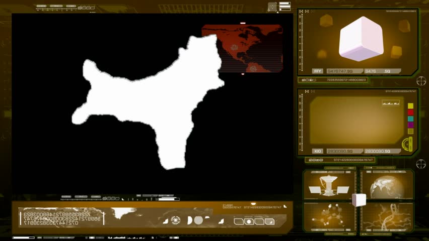 Christmas Island scanned by software.