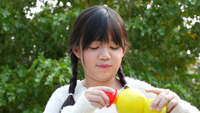 Bubble outdoor asian wanking