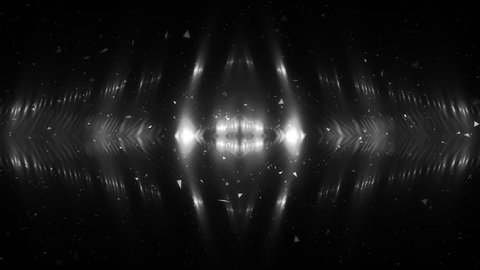 Vj Background Silver Motion With Fractal Background. Abstract gey background for use with music videos. Disco spectrum lights concert spot bulb. Seamless loop.