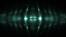 Vj Background Neon Motion With Fractal Background. Abstract background for use with music videos. Disco spectrum lights concert spot bulb. Seamless loop.