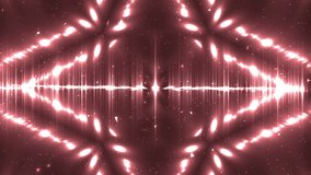 Vj Background Red Motion With Fractal Background. Abstract background for use with music videos. Disco spectrum lights concert spot bulb. Seamless loop.