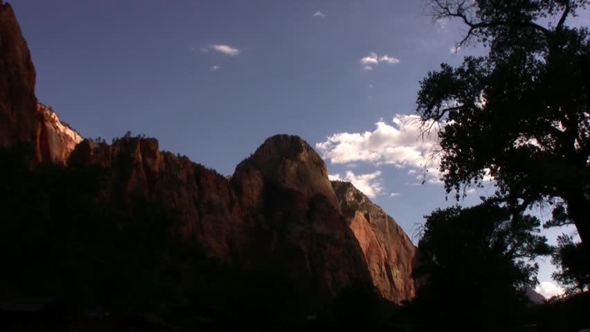 Zion 1 Time Lapse x3 Canyon Utah USA