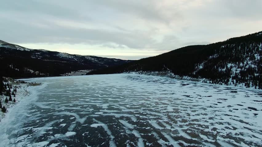 Frozen Lake in the Colorado Rocky Mountains
