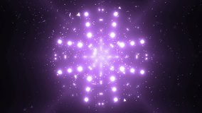 Abstract Violet Background Fractal Sun. Rays the sun lace shaped flower pattern, holiday. looping animation.