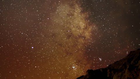 Time Lapse 19 Milky Way Galaxy Zoom out x120 Stock Video