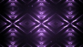Fractal Violet Kaleidoscopic Background. Background motion with fractal Background. Disco spectrum lights concert spot bulb. Seamless loop.