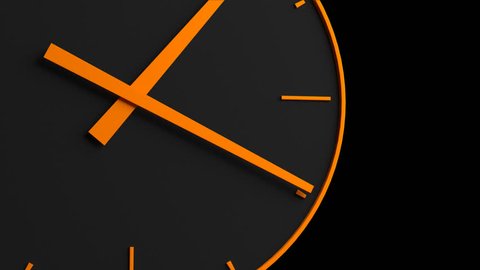 Motion background with spinning clock in 12 hour seamless loop. (full HD)