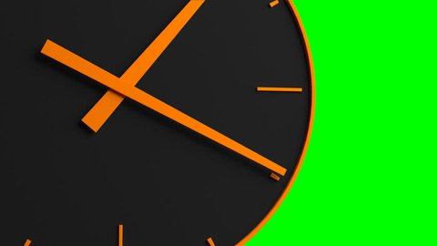 Motion background with spinning clock in 12 hour seamless loop. (full HD)