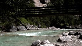 Picturesque river in the Gaisachtal Austria