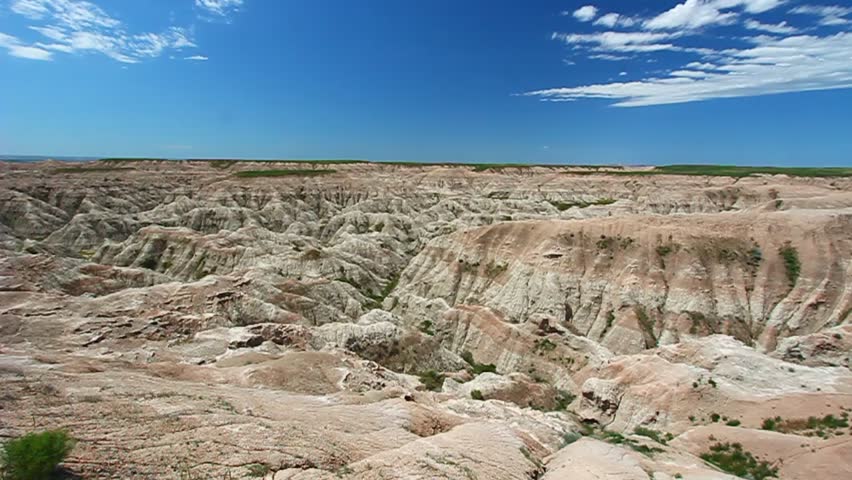 Mountain scenery of Badlands National Park in South Dakota