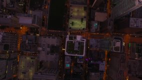 Aerial video of Chicago Illinois looking down.