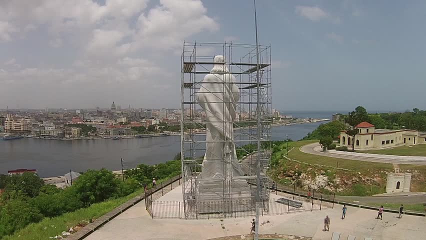 Aerial Cristo de la Havana// Christ of Havana on La Cabana Hill