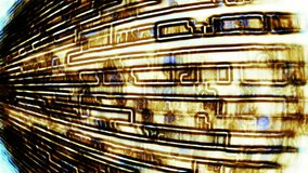 Video Background 2078: Abstract digital data forms flicker, ripple and pulse (Loop).