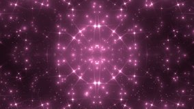 Background Pink Motion With Fractal Design. Abstract background for use with music videos. Disco spectrum lights concert sport bulb. VJ Loops animation.