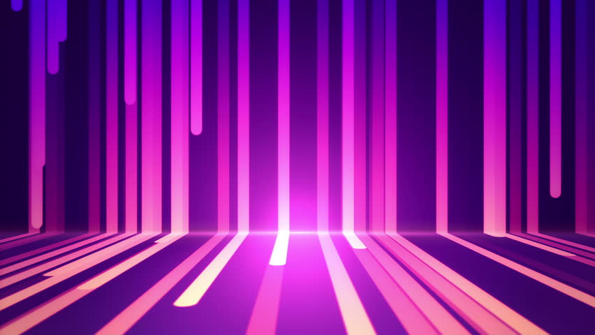 Abstract background with animation of moving colorful stripes on walls and floor. Animation of seamless loop. | Shutterstock HD Video #13490606