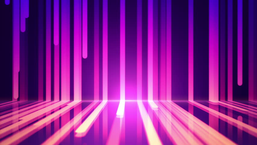 Abstract background with animation of moving colorful stripes on walls and floor. Animation of seamless loop. | Shutterstock HD Video #13490642