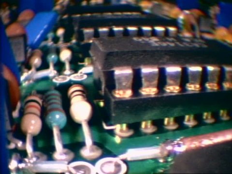 Rotating pan of computer chips