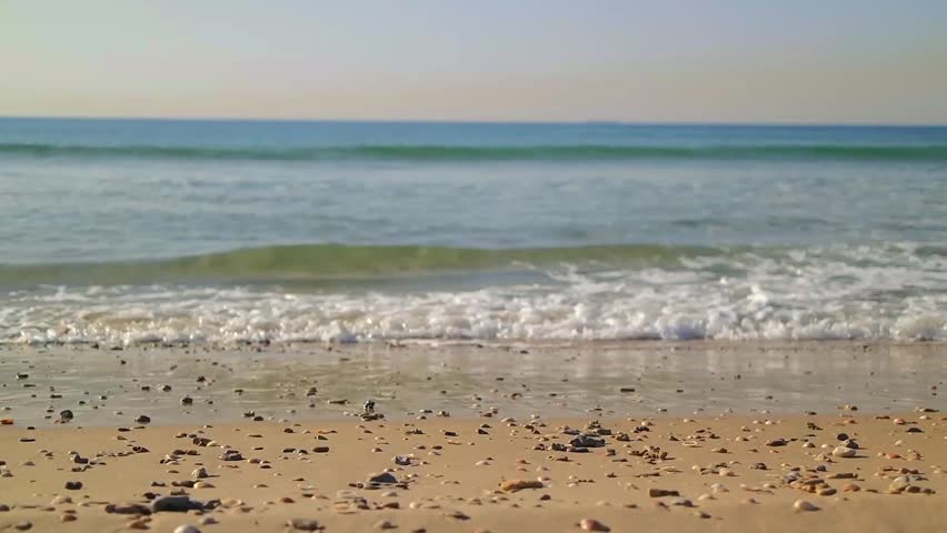 Traveler with Hiking Backpack goes Along the Coast. Israel national trail 