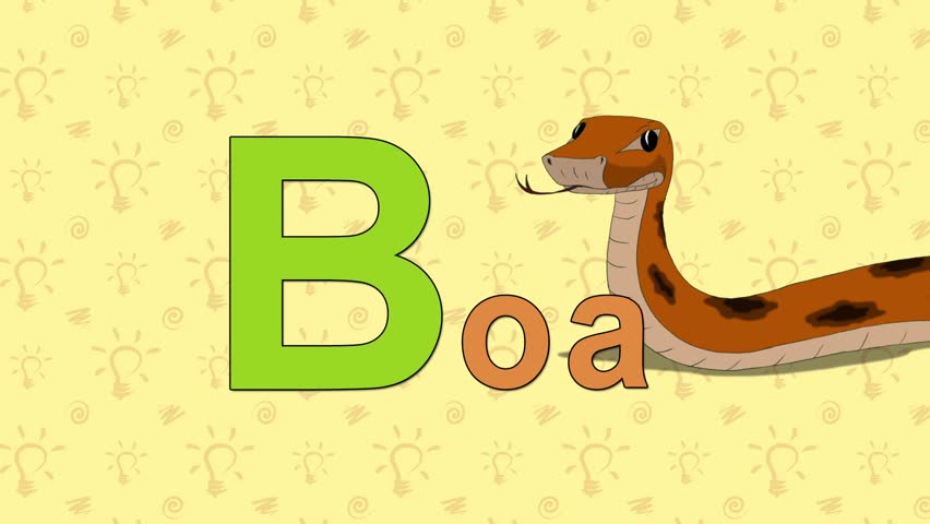 Boa. English Zoo Alphabet - Stock Footage Video (100% Royalty-free ...