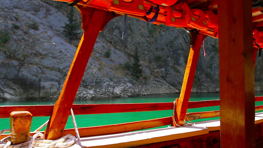 A view into the canyon in the Taurus mountains from riding boat