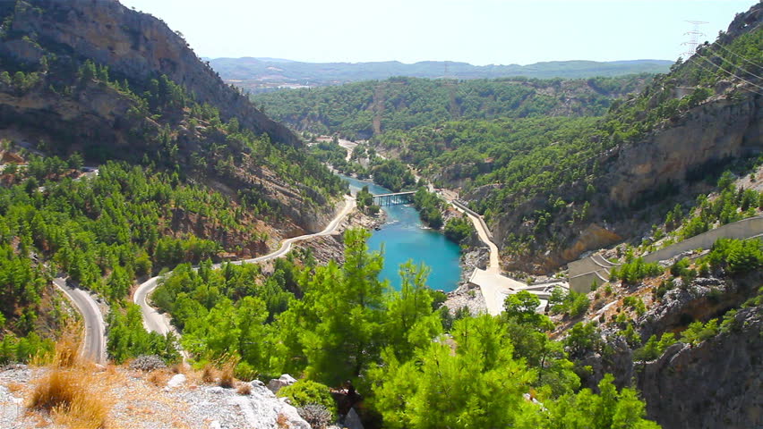 A view into the canyon in the Taurus mountains in Turkey 