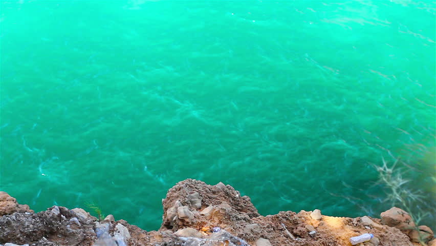 Beautiful green waters of river in canyon in Turkey 