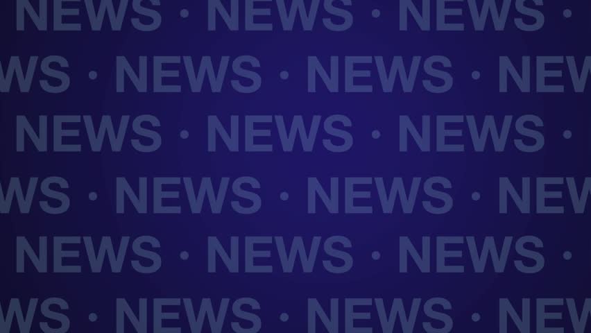 Computer generated animation of a blue news background loop.