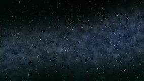 Space background animation, flying through the space 