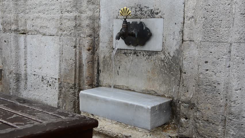 The mosque tap for ablution from Istanbul Suleymaniye Mosque.