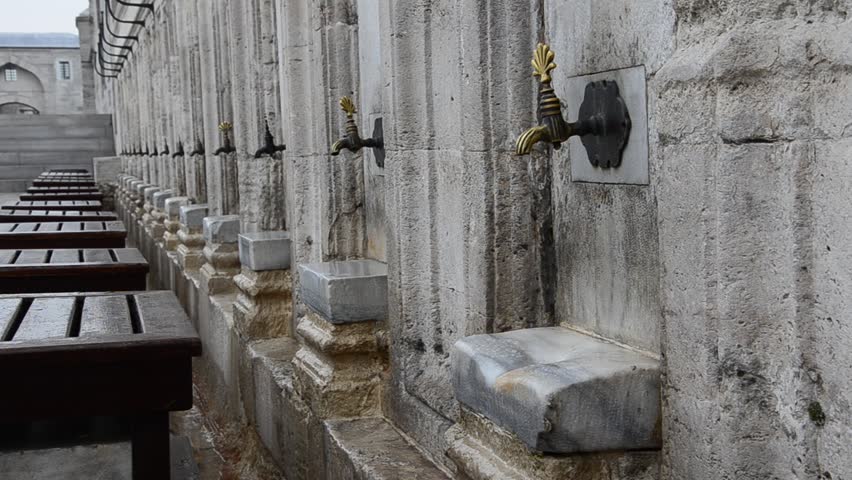 The mosque tap for ablution from Istanbul Suleymaniye Mosque.