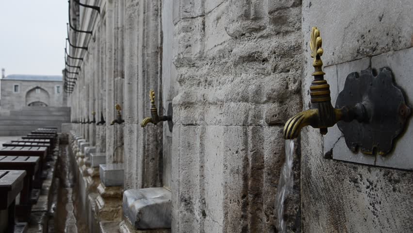 The mosque tap for ablution from Istanbul Suleymaniye Mosque.