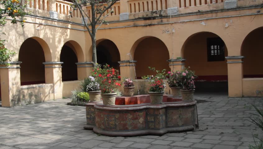 Colonial period fountain in a monastery